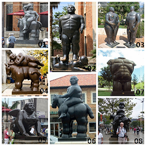all kinds of bronze botero sculptures